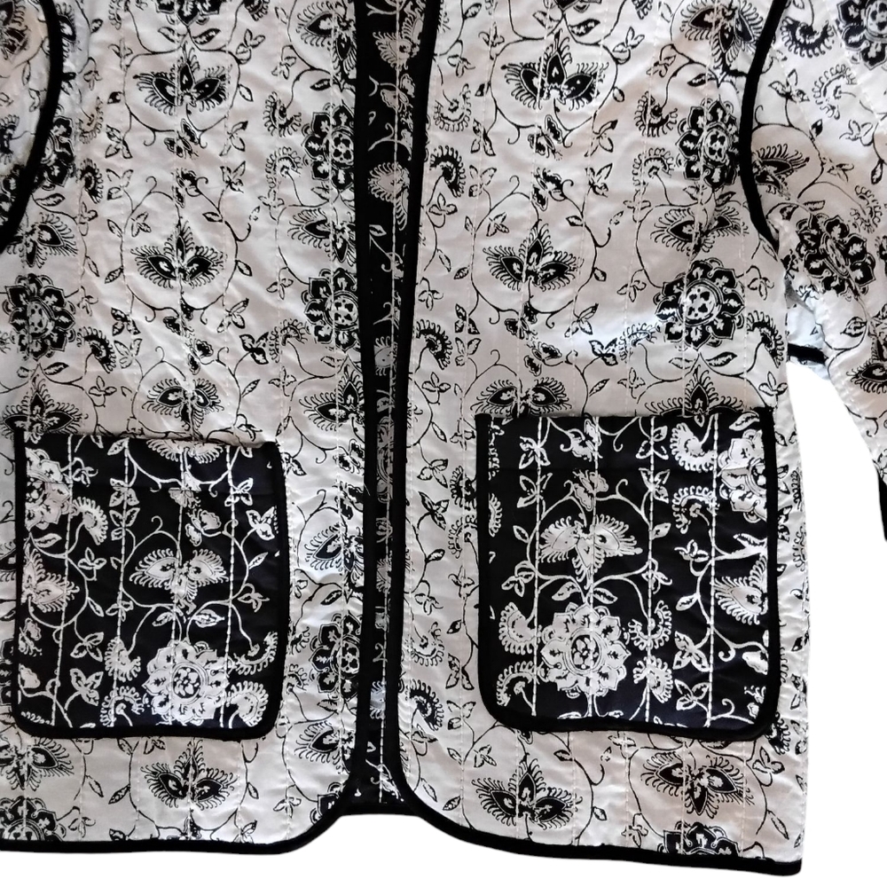 Tulip Reversible Quilted Jacket Womens XL Cottagecore Bohemian Boho Quiet Luxury - Picture 7 of 9